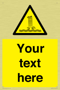 Custom warning artificial waterfall